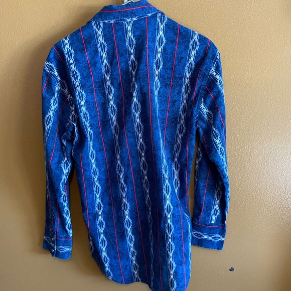 Mens Wrangler Checotah Print Western shirt - Picture 2 of 2